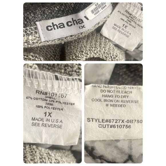 Cha Cha Vente Mixed Media Split Hem Top 1X - Picture 5 of 12